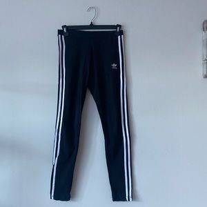 Adidas 3 stripe leggings, size Small